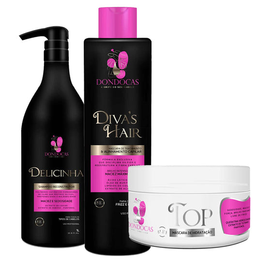 kit Promoção - Shampoo + Progressiva + Top